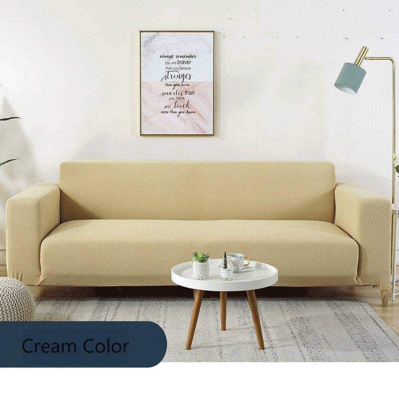 Waterproof/Dustproof Sofa Covers Couch Cover Fleece Solid Color Sectional Sofa Covers Elastic Stretch L Shape Sofa Seat Covering Settee - Image 26
