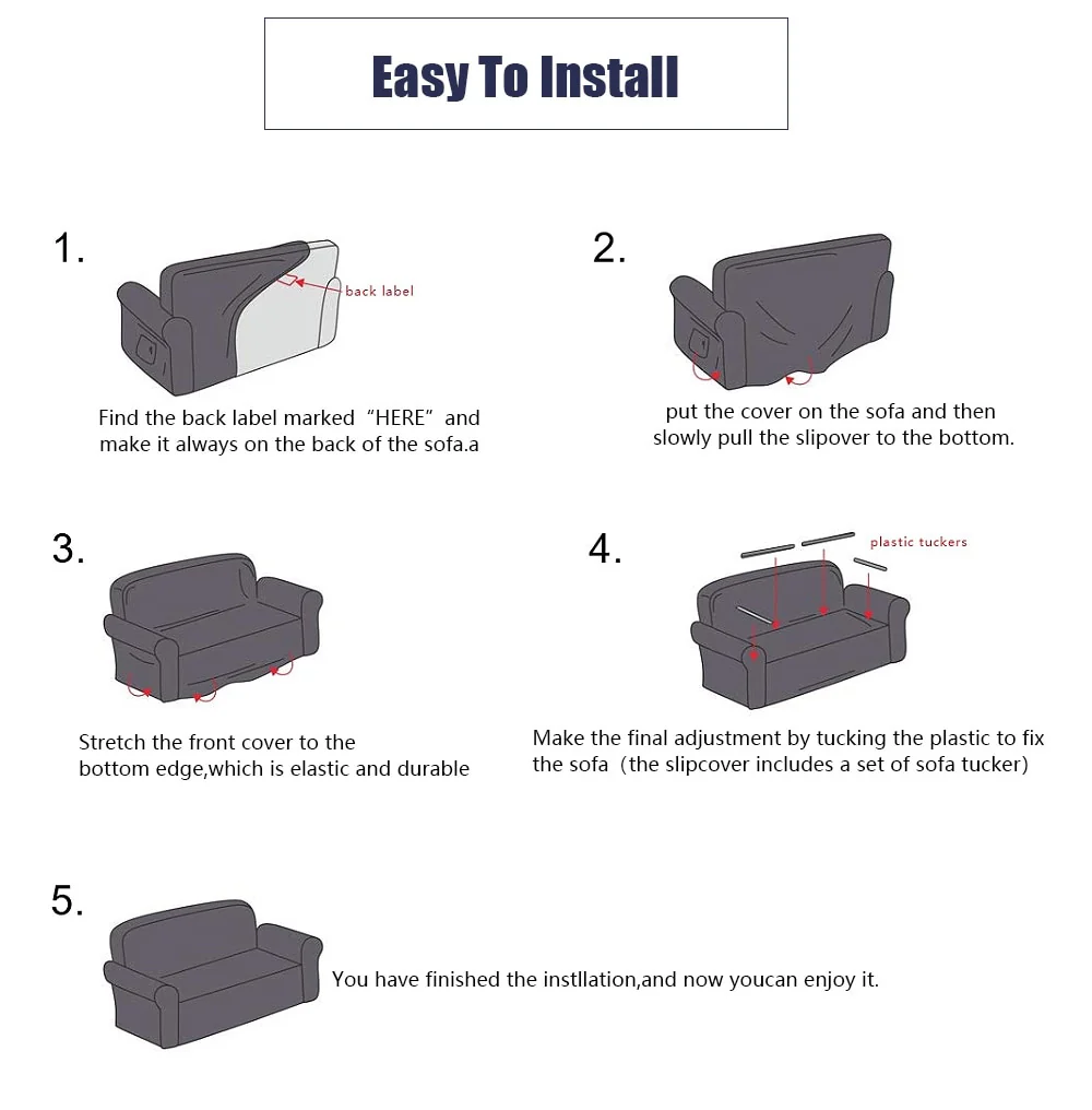 Waterproof/Dustproof Sofa Covers Couch Cover Fleece Solid Color Sectional Sofa Covers Elastic Stretch L Shape Sofa Seat Covering Settee - Image 4