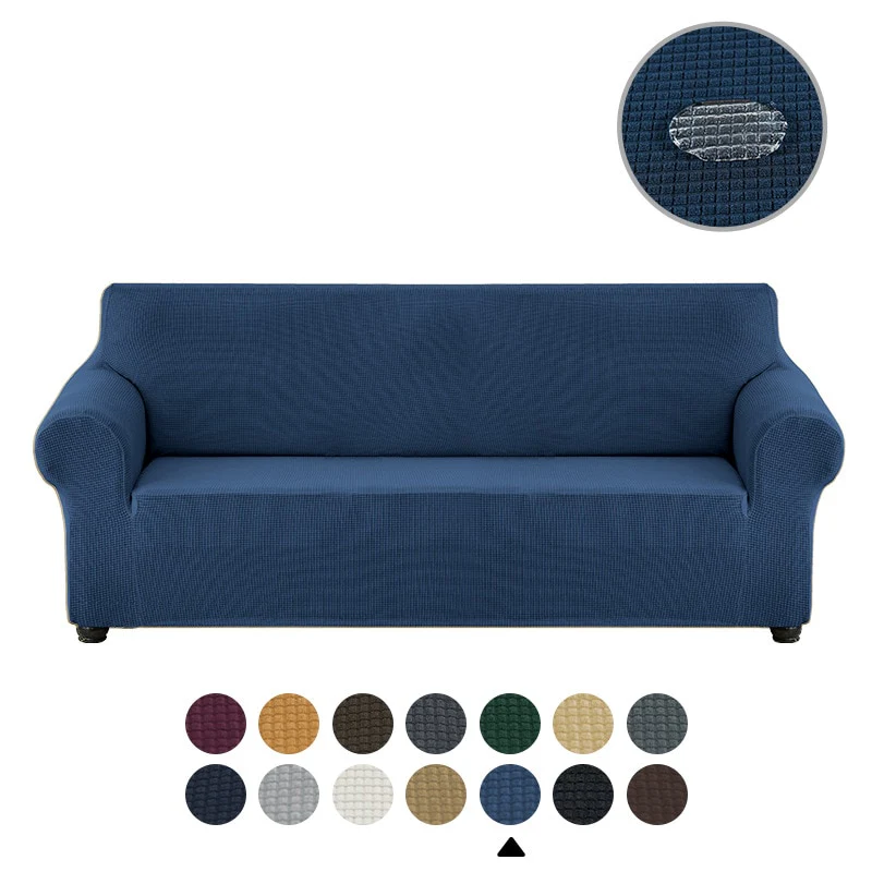 Waterproof/Dustproof Sofa Covers Couch Cover Fleece Solid Color Sectional Sofa Covers Elastic Stretch L Shape Sofa Seat Covering Settee - Image 7