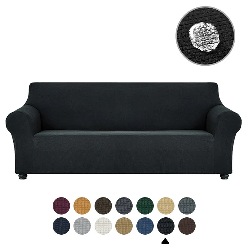 Waterproof/Dustproof Sofa Covers Couch Cover Fleece Solid Color Sectional Sofa Covers Elastic Stretch L Shape Sofa Seat Covering Settee - Image 8