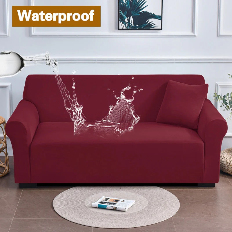 Waterproof Green Sofa Covers Elastic Thin Sofa  Slipcover for Living Room Pets Green Couch Covered 1/2/3/4 Seats - Image 13