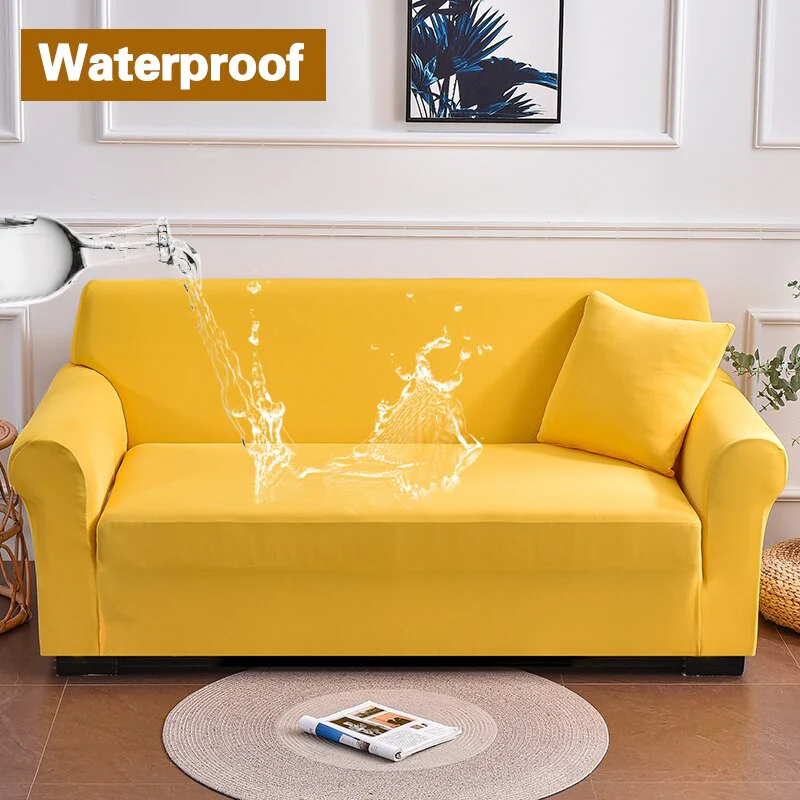 Waterproof Green Sofa Covers Elastic Thin Sofa  Slipcover for Living Room Pets Green Couch Covered 1/2/3/4 Seats - Image 23