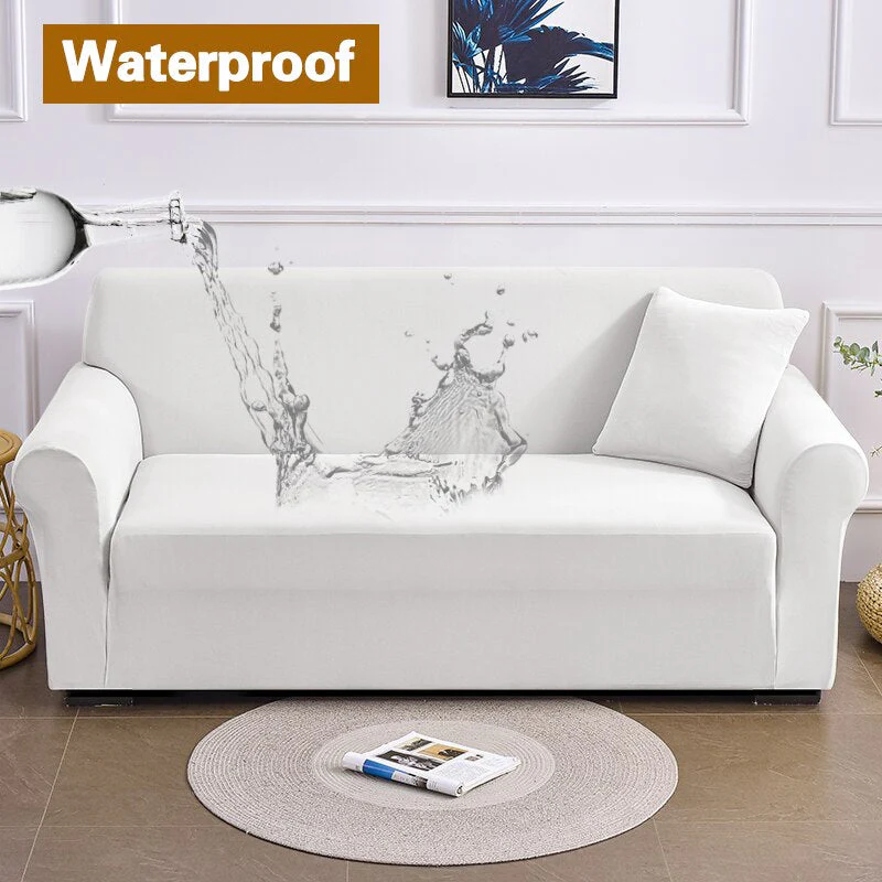 Waterproof Green Sofa Covers Elastic Thin Sofa  Slipcover for Living Room Pets Green Couch Covered 1/2/3/4 Seats - Image 9