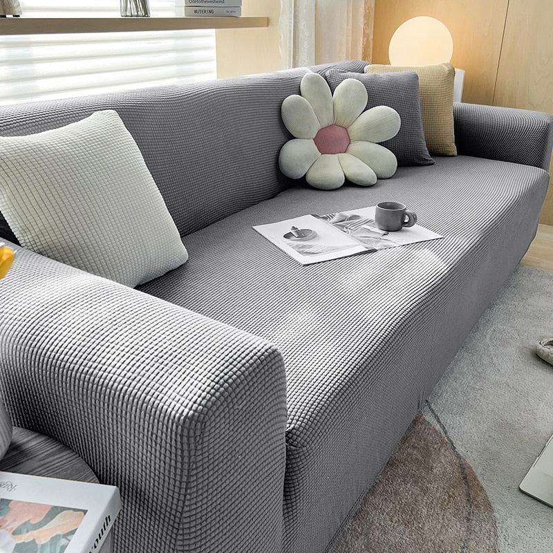 Waterproof Jacquard Green Sofa Covers 1/2/3/4 Seats Solid Couch Cover Green Color Sofa Cover Protector Bench Covers - Image 13