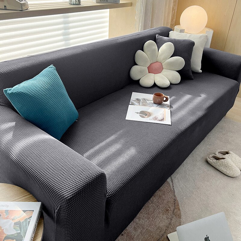 Waterproof Jacquard Green Sofa Covers 1/2/3/4 Seats Solid Couch Cover Green Color Sofa Cover Protector Bench Covers - Image 15