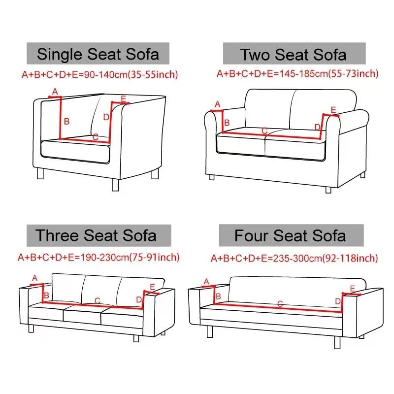 Waterproof Jacquard Green Sofa Covers 1/2/3/4 Seats Solid Couch Cover Green Color Sofa Cover Protector Bench Covers - Image 5