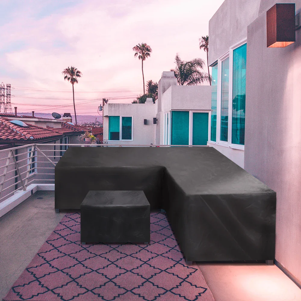Waterproof Outdoor Patio Garden Furniture Covers L Shape Dustproof Table Chair Sofa Protective Cover Rain Snow Mildew Resistant - Image 3