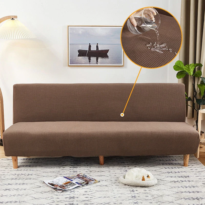 Waterproof Sofa Bed Cover Armless Sofa Cover For Living Room Plaid Straight Sofa Cover Slipcover Futon Cover For Home - Image 10