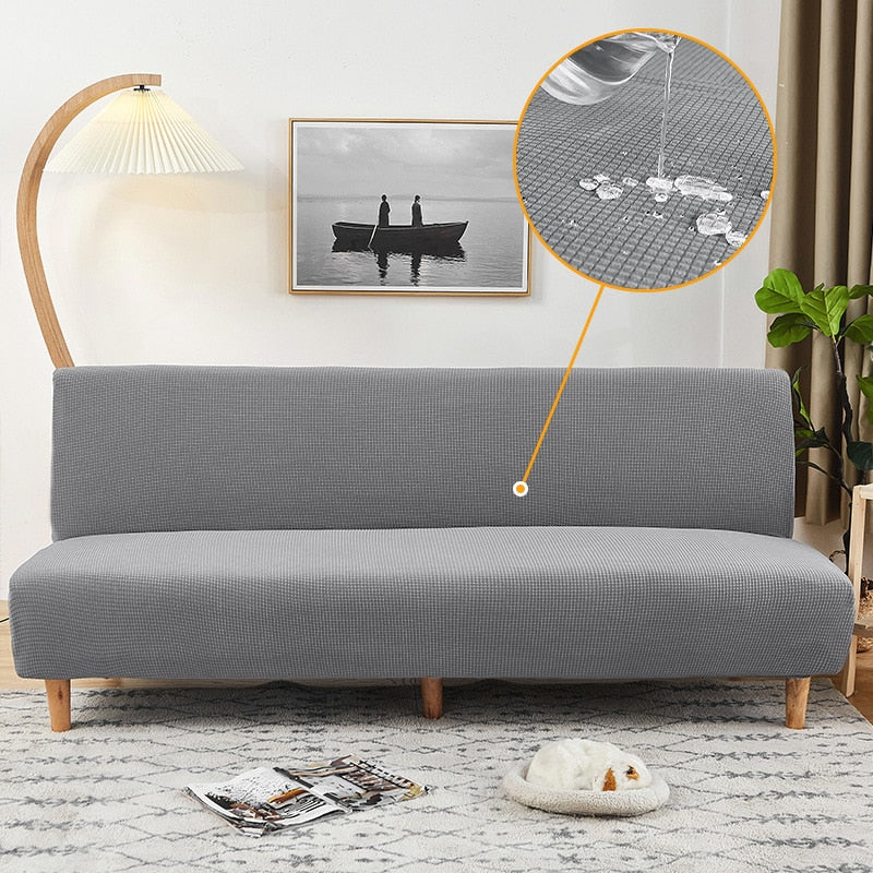 Waterproof Sofa Bed Cover Armless Sofa Cover For Living Room Plaid Straight Sofa Cover Slipcover Futon Cover For Home - Image 12