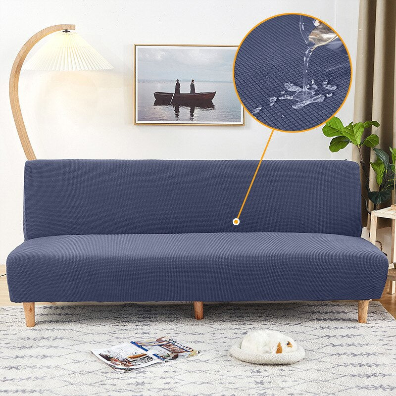 Waterproof Sofa Bed Cover Armless Sofa Cover For Living Room Plaid Straight Sofa Cover Slipcover Futon Cover For Home - Image 14