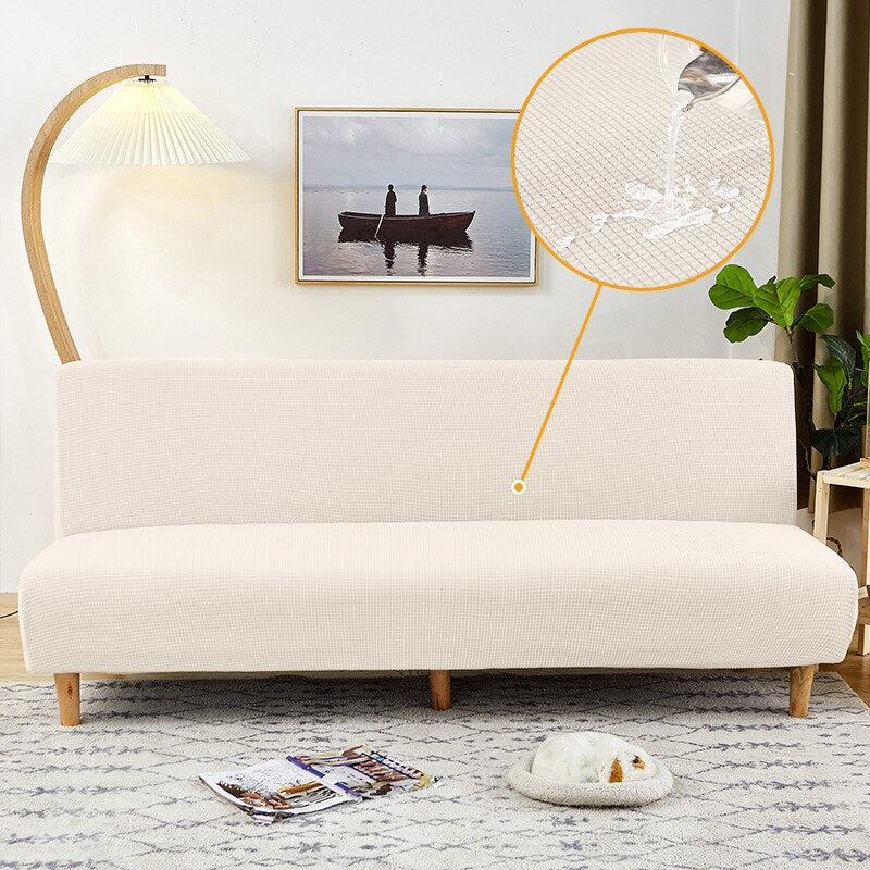 Waterproof Sofa Bed Cover Armless Sofa Cover For Living Room Plaid Straight Sofa Cover Slipcover Futon Cover For Home - Image 16