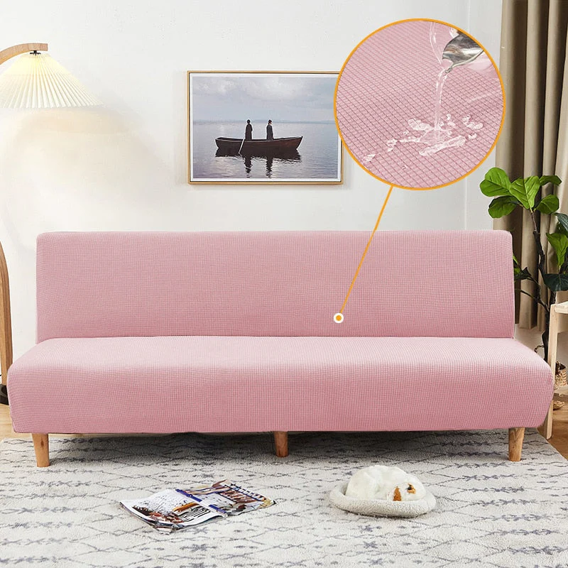Waterproof Sofa Bed Cover Armless Sofa Cover For Living Room Plaid Straight Sofa Cover Slipcover Futon Cover For Home - Image 17