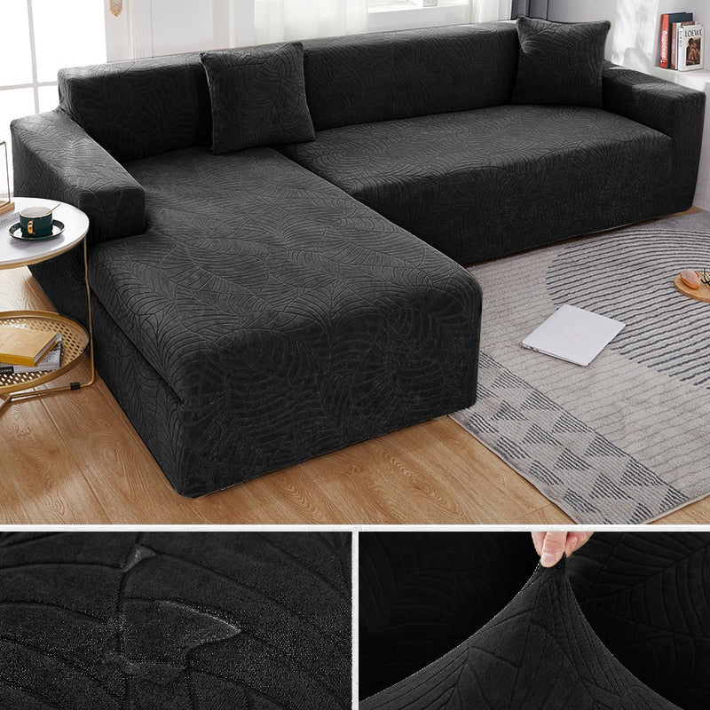 Waterproof Sofa Covers 1/2/3/4 Seats Jacquard Solid Couch Cover L Shaped Sofa Cover Protector Bench Covers - Image 16