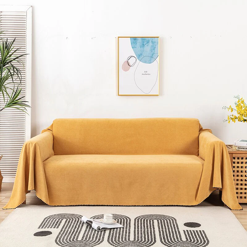 Waterproof Sofa Throw Cover Blanket Multipurpose Solid Color Furniture Cover Durable Fabric Dust-proof Anti-scratch - Image 6