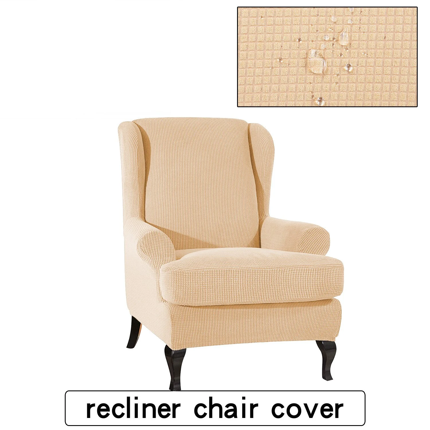 Waterproof Wing Back Chair Cover Arm King Back Chair Cover Elastic Armchair Wingback Sofa Chair Cover Stretch Protector - Image 11