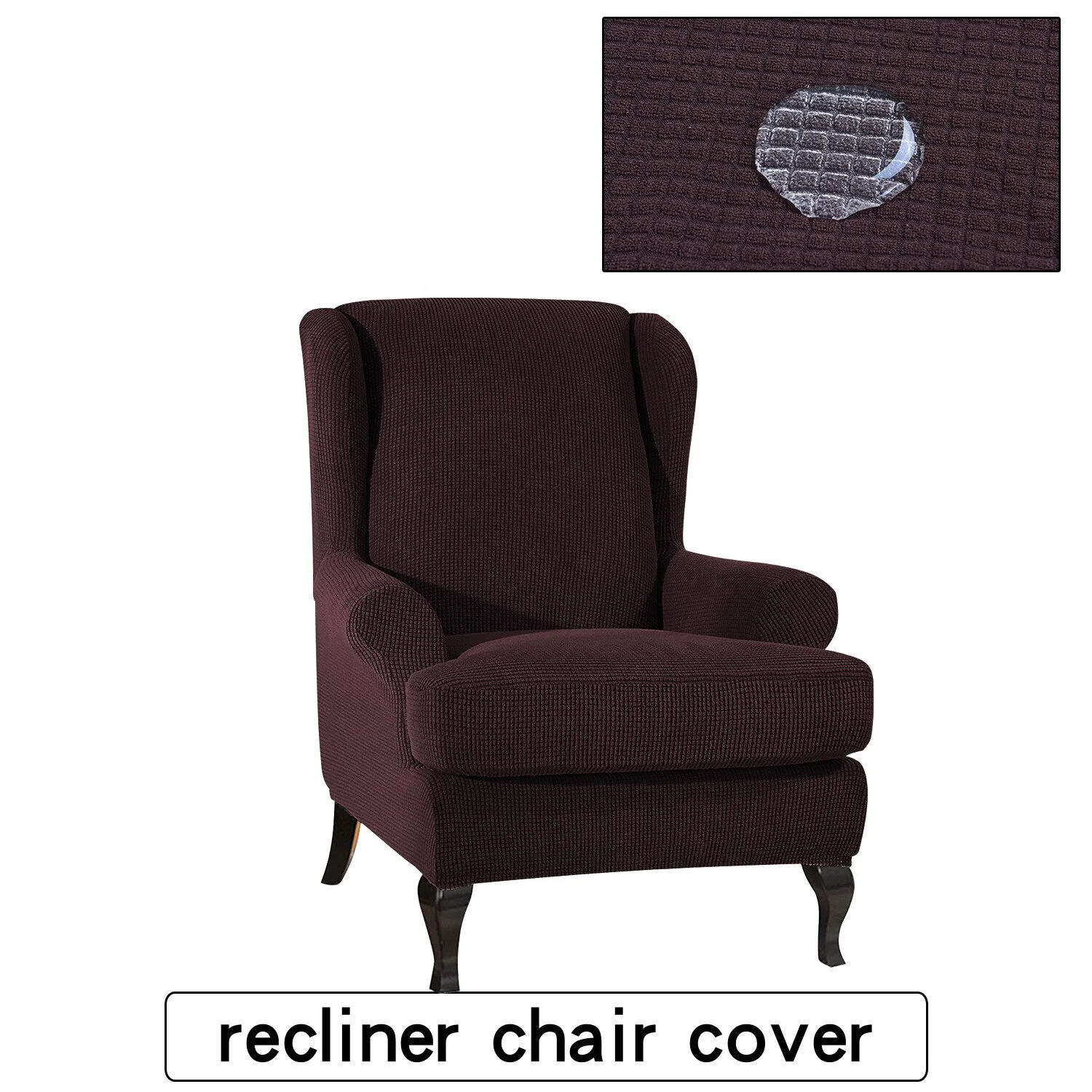 Waterproof Wing Back Chair Cover Arm King Back Chair Cover Elastic Armchair Wingback Sofa Chair Cover Stretch Protector - Image 13
