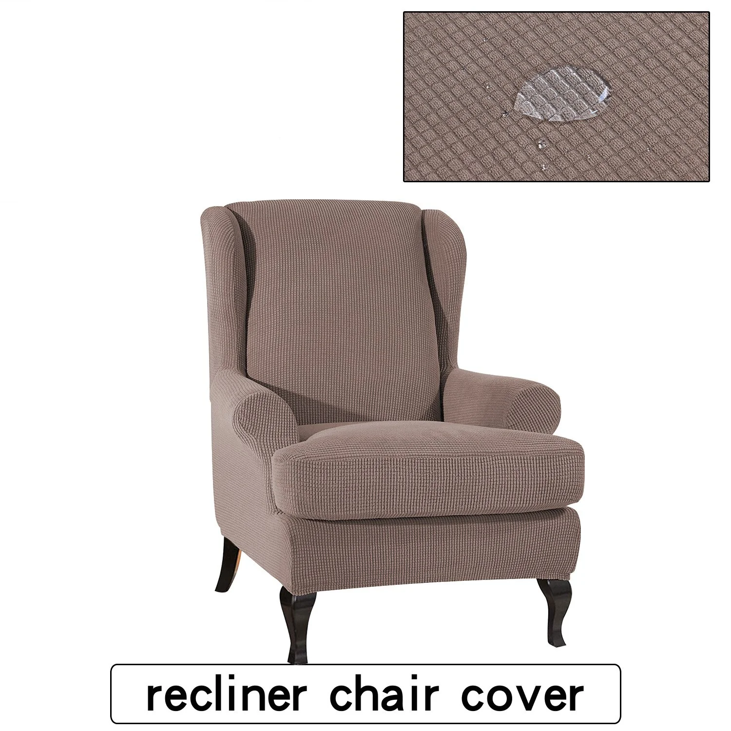 Waterproof Wing Back Chair Cover Arm King Back Chair Cover Elastic Armchair Wingback Sofa Chair Cover Stretch Protector - Image 14