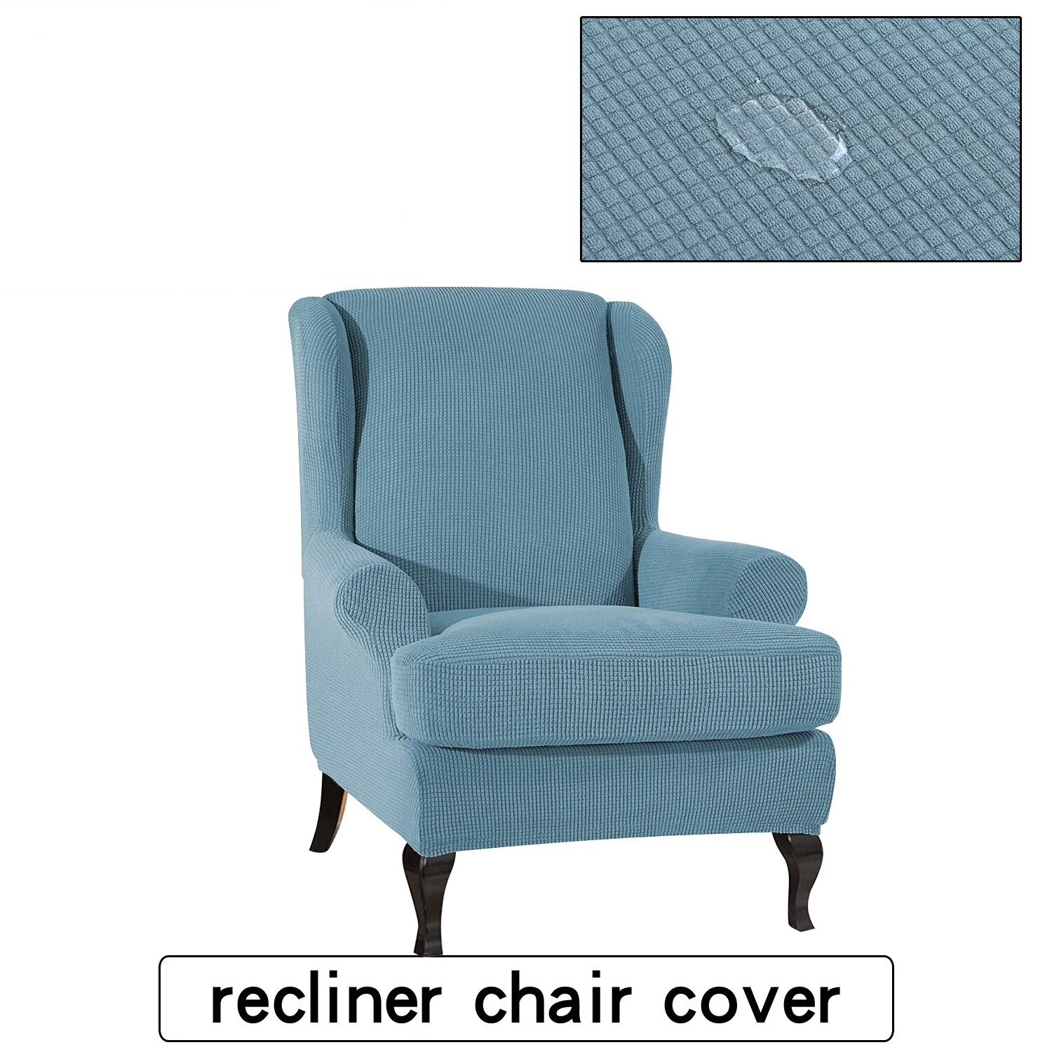 Waterproof Wing Back Chair Cover Arm King Back Chair Cover Elastic Armchair Wingback Sofa Chair Cover Stretch Protector - Image 15