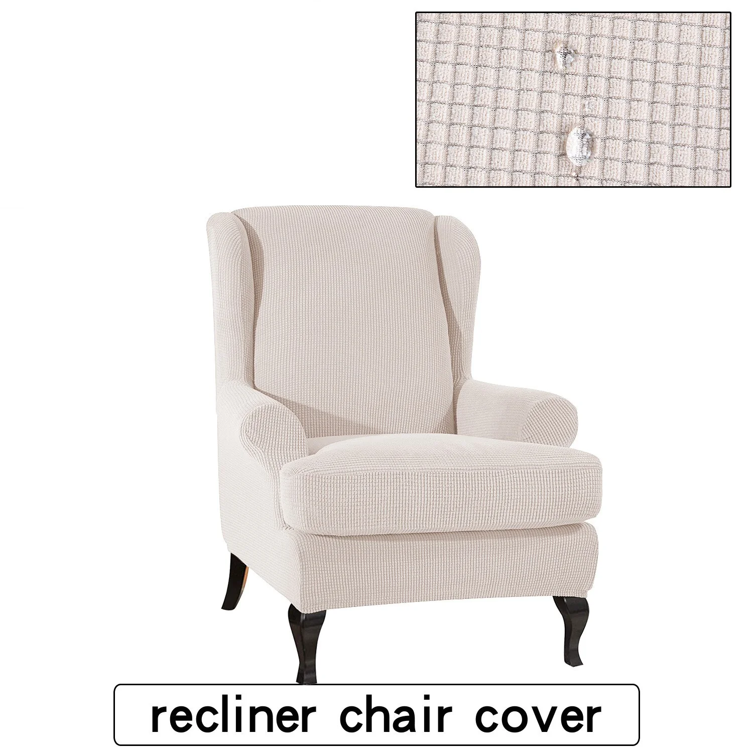 Waterproof Wing Back Chair Cover Arm King Back Chair Cover Elastic Armchair Wingback Sofa Chair Cover Stretch Protector - Image 16